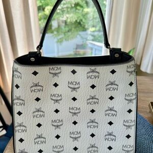 MCM Black and White Women's Bag